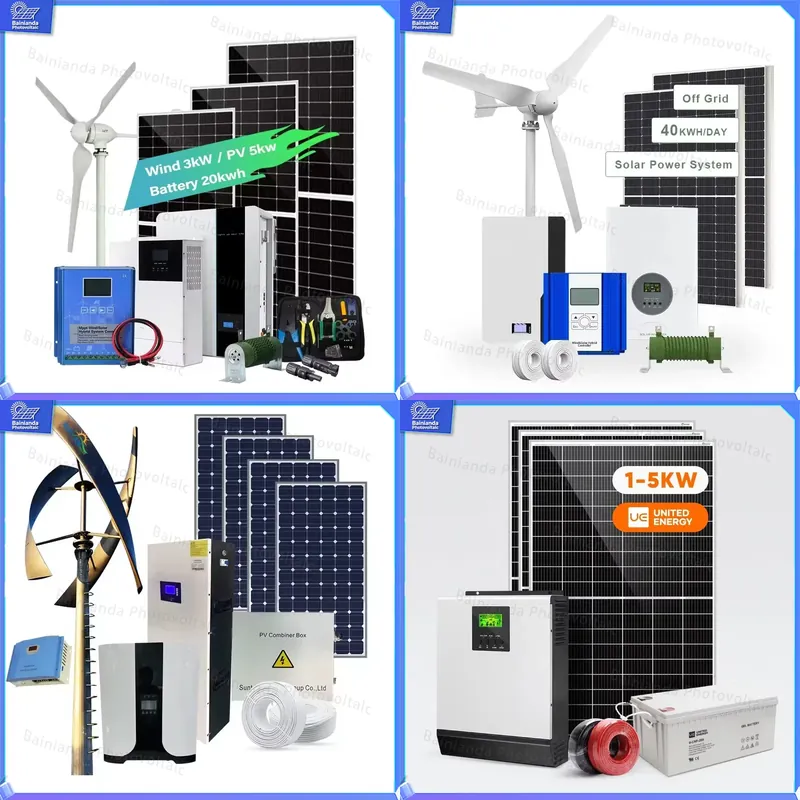 Renewable Energy Grid - Generator turbinowy wiatrowo-solarny 3KW, kontroler hybrydowy